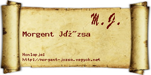 Morgent Józsa névjegykártya